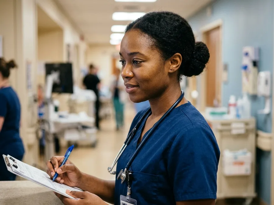 close-up of a nurse